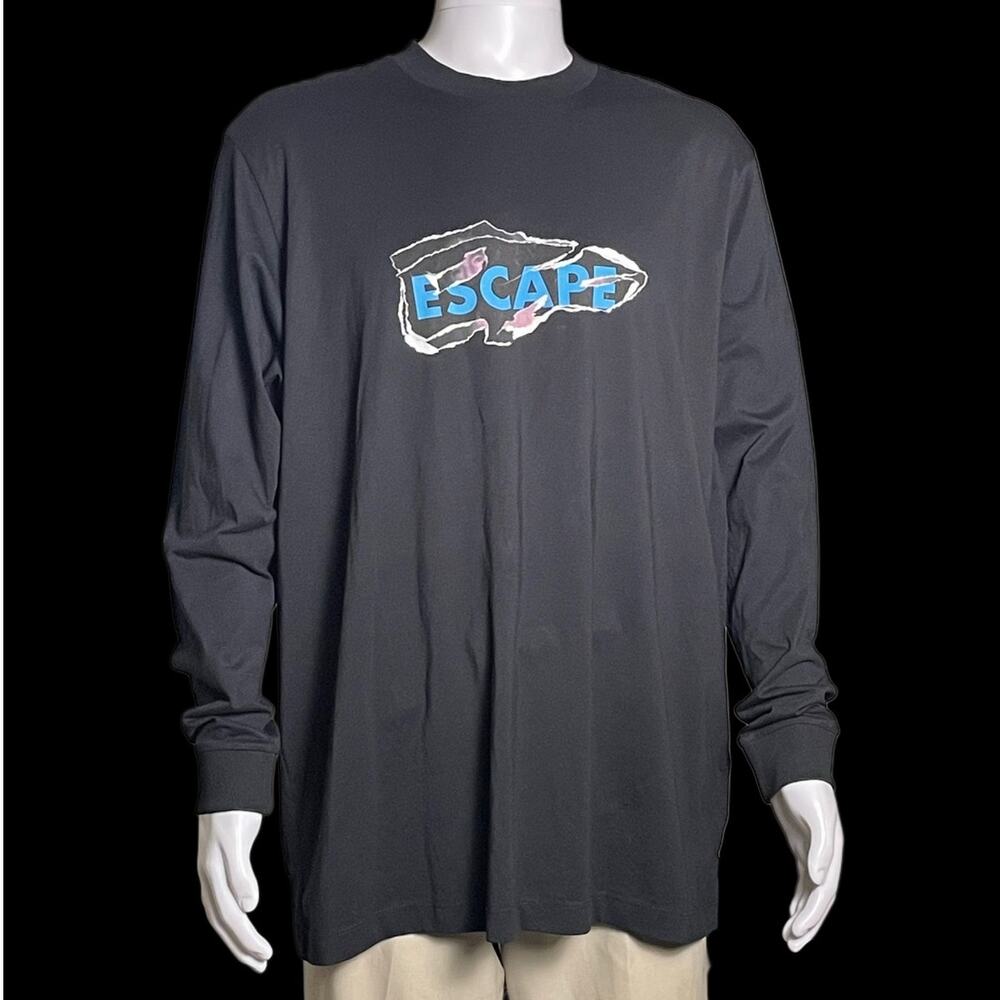Marcelo Burlon County of Milan Long Sleeve Escape Shirt Men Large NWT